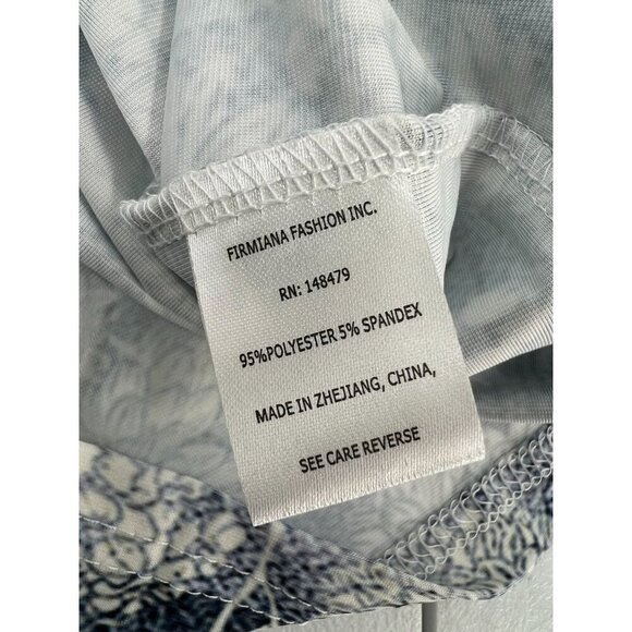 Lily By Firmiana Women Size Large Boho Floral-Print V-Neck Short Sleeve Top - Picture 4 of 9